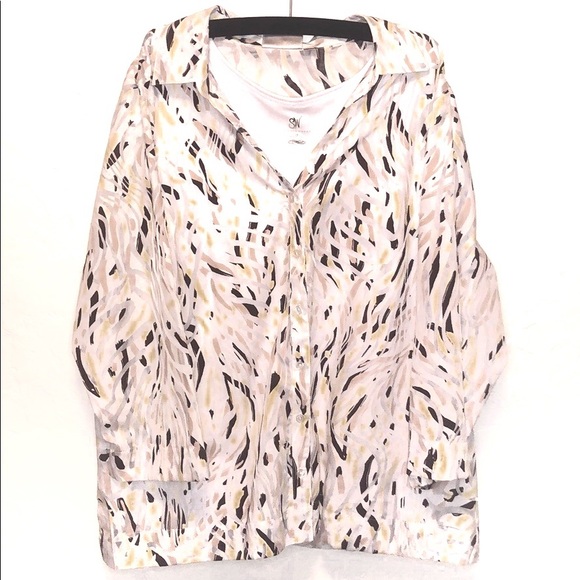 Studio Works Tops - NWT 2 Piece Button Down and Tank Top Shirt Top 3X